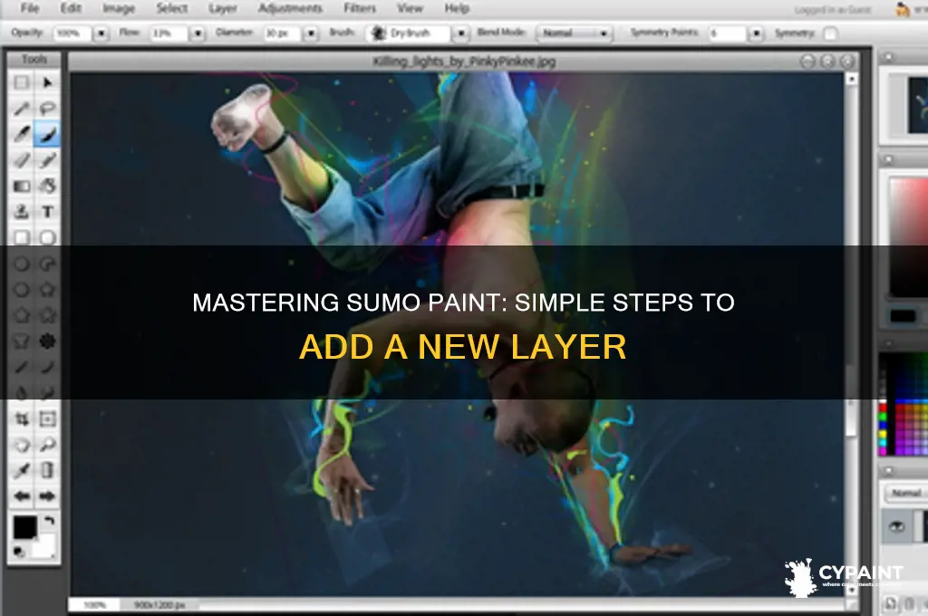 how to add a layer in sumo paint