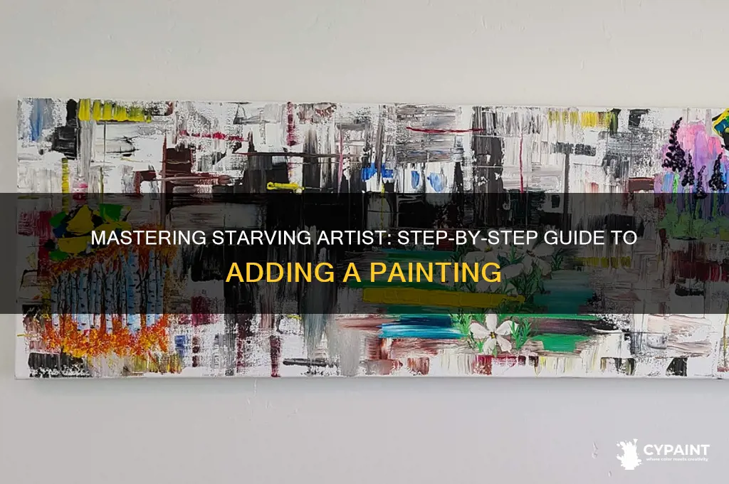 how to add a painting in starving artist