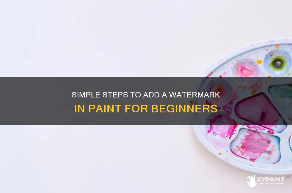 how to add a wartermark in paint