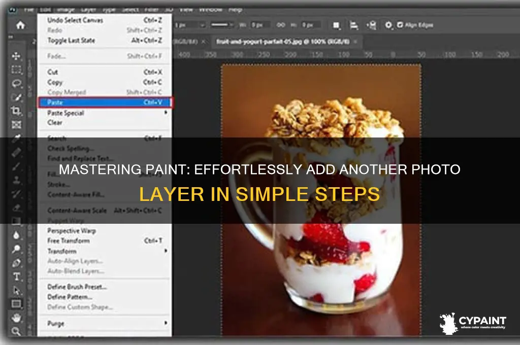 how to add another photo layer in paint