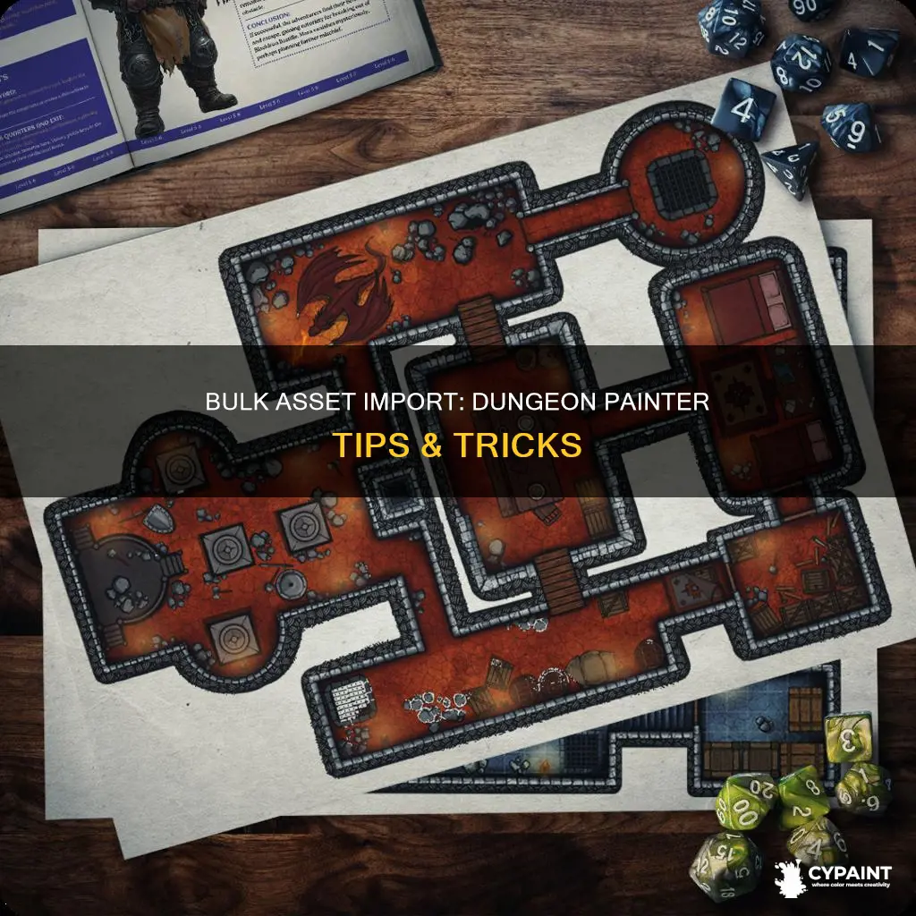 how to add assets to dungeon painter in buulk