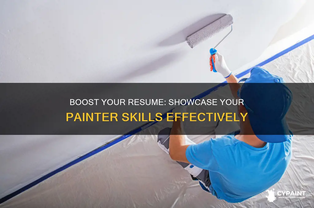 how to add being a painter to resume