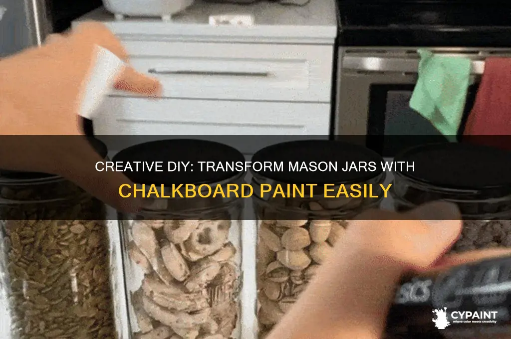 how to add chalkboard paint to mason jar