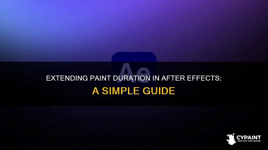 how to add duration in paint on after effects