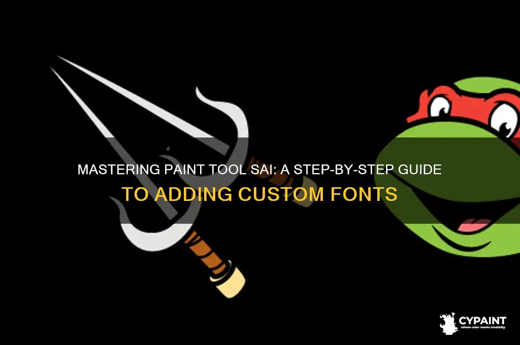 how to add fonts to paint tool sai