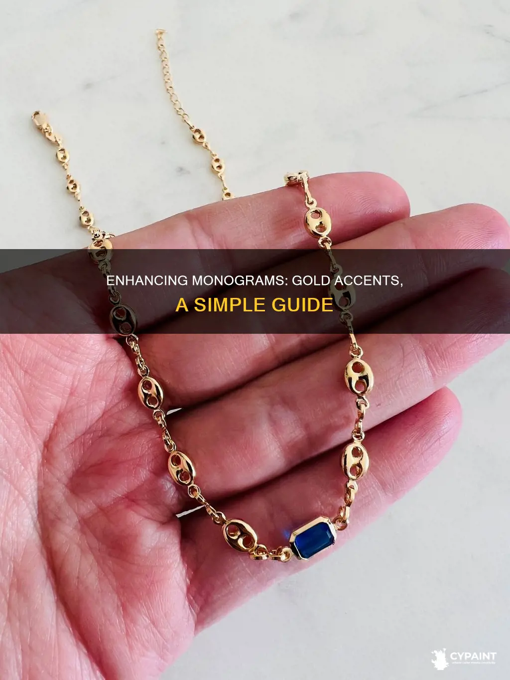how to add gold accent paint to a monogram
