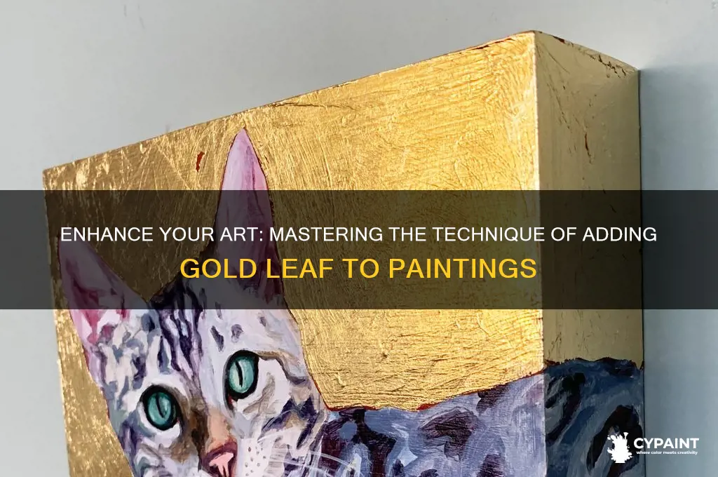 how to add gold leaf to painting