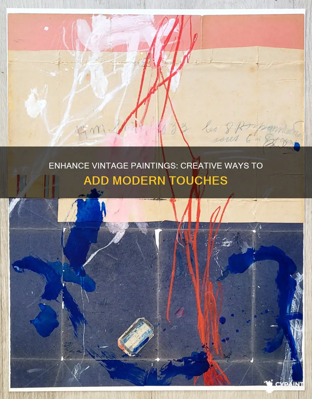 how to add items ontop of a vntage painting