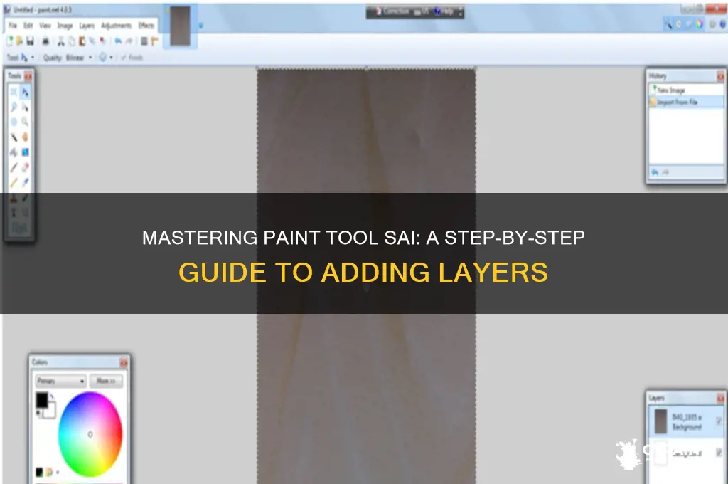 how to add layers in paint tool sai