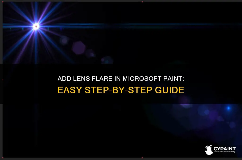 how to add lensflare in microsft paint