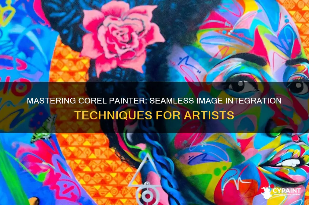 how to add omages to correl painter