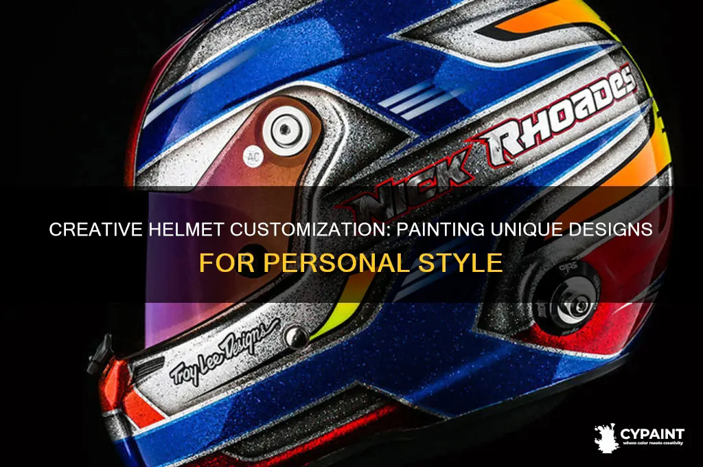 how to add painted design to a helmet