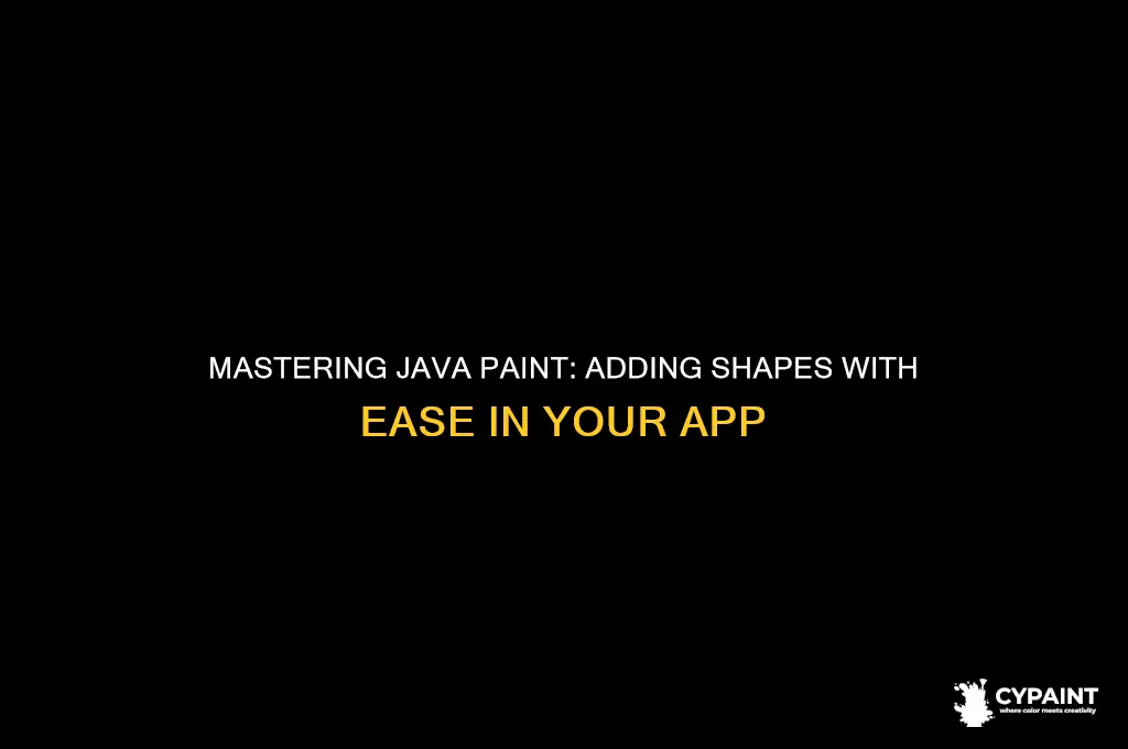 how to add shapes in java paint app