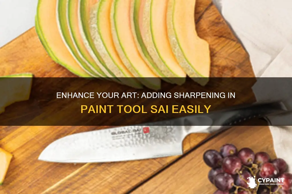 how to add sharpening in paint tool sai