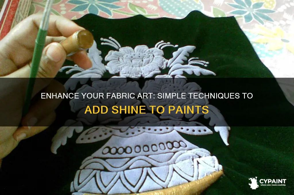 how to add shine to fabric paints