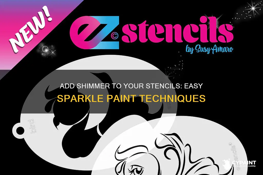 how to add sparkle to paint stencil