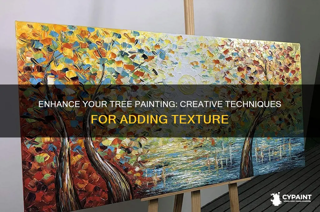 how to add texture to a tree painting