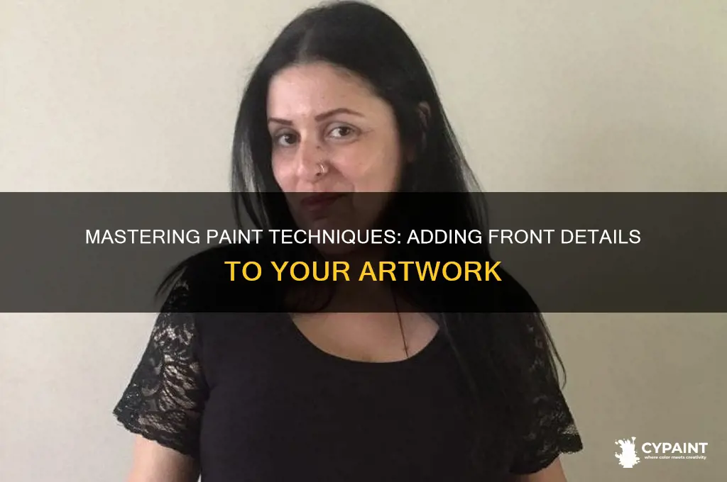 how to add the front in the paint