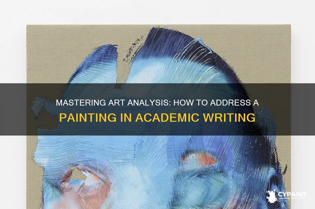 how to address a painting in a paper