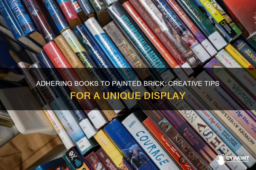 how to adhere books to painted brick