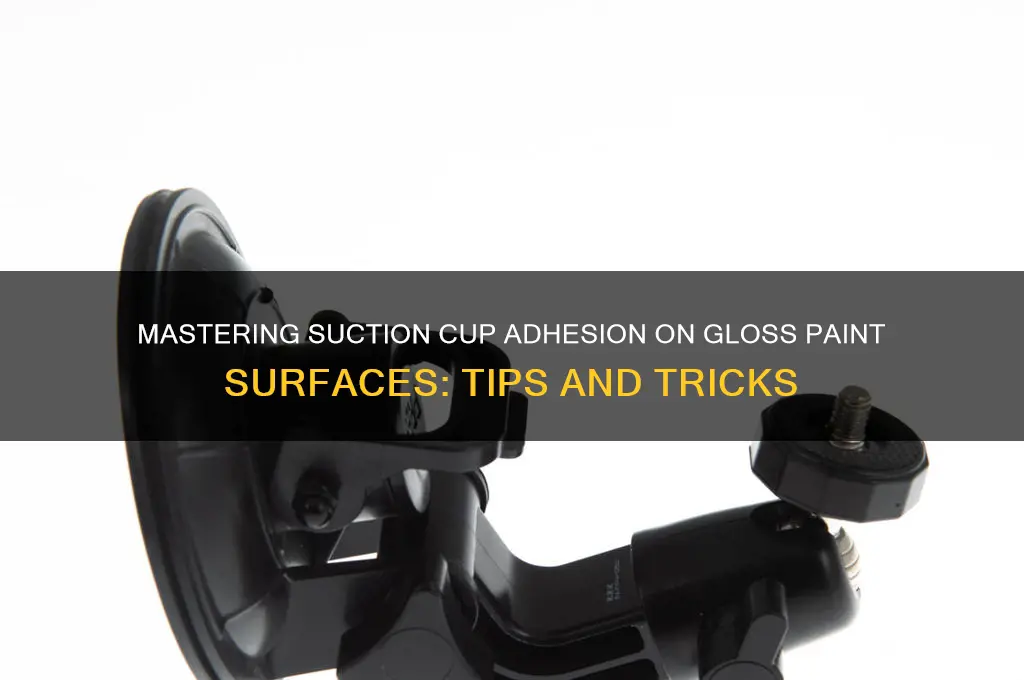 how to adhere suction cups to gloss paint