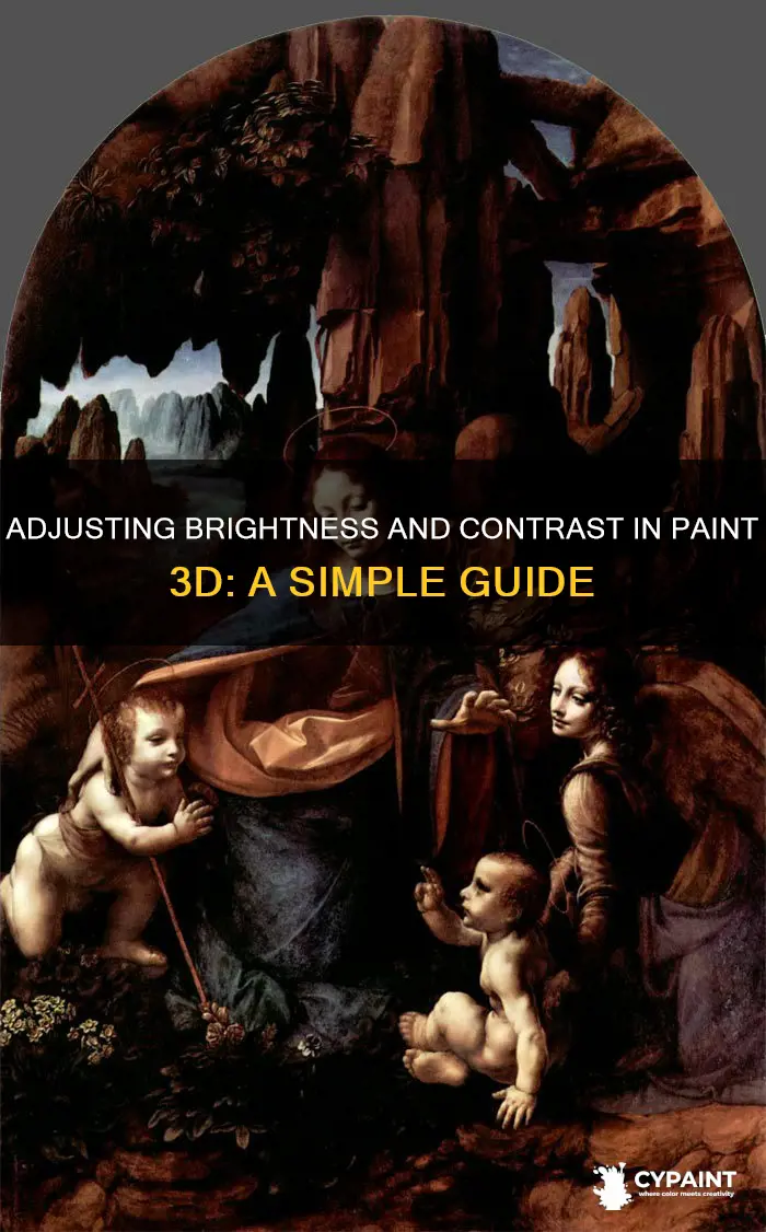 how to adjust brightness and contrast in paint 3d