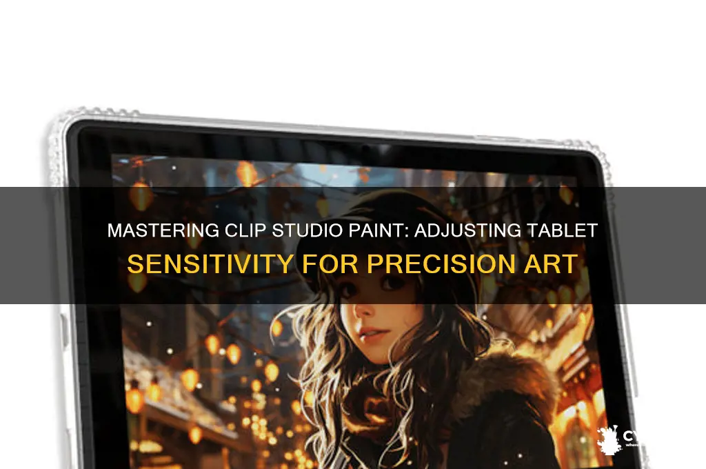 how to adjust tablet sensitivity on clip paint