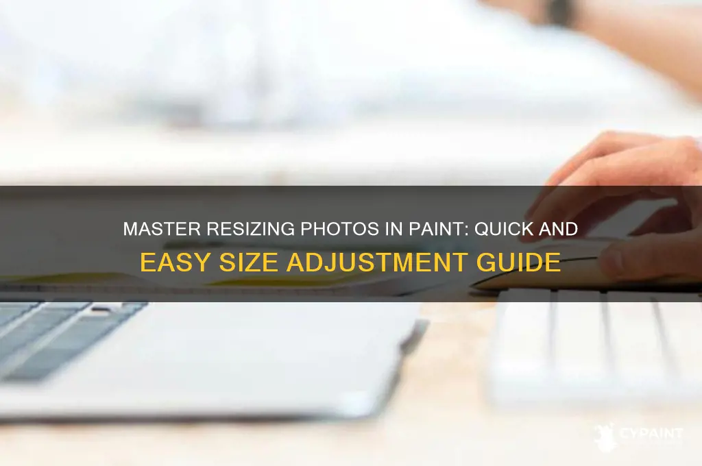 how to adjust the size of a photo in paint
