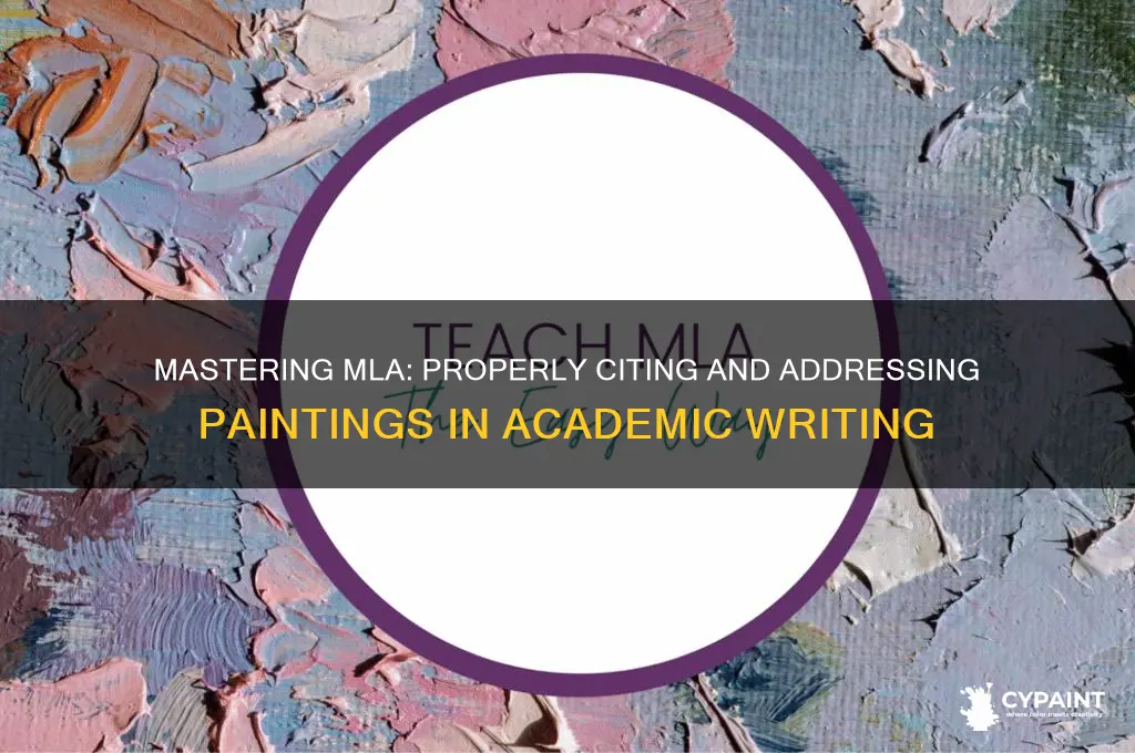 how to adress a painting in mla