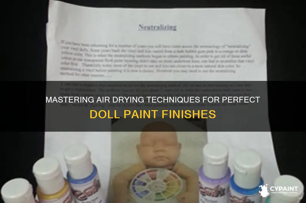 how to air dry paints for dolls