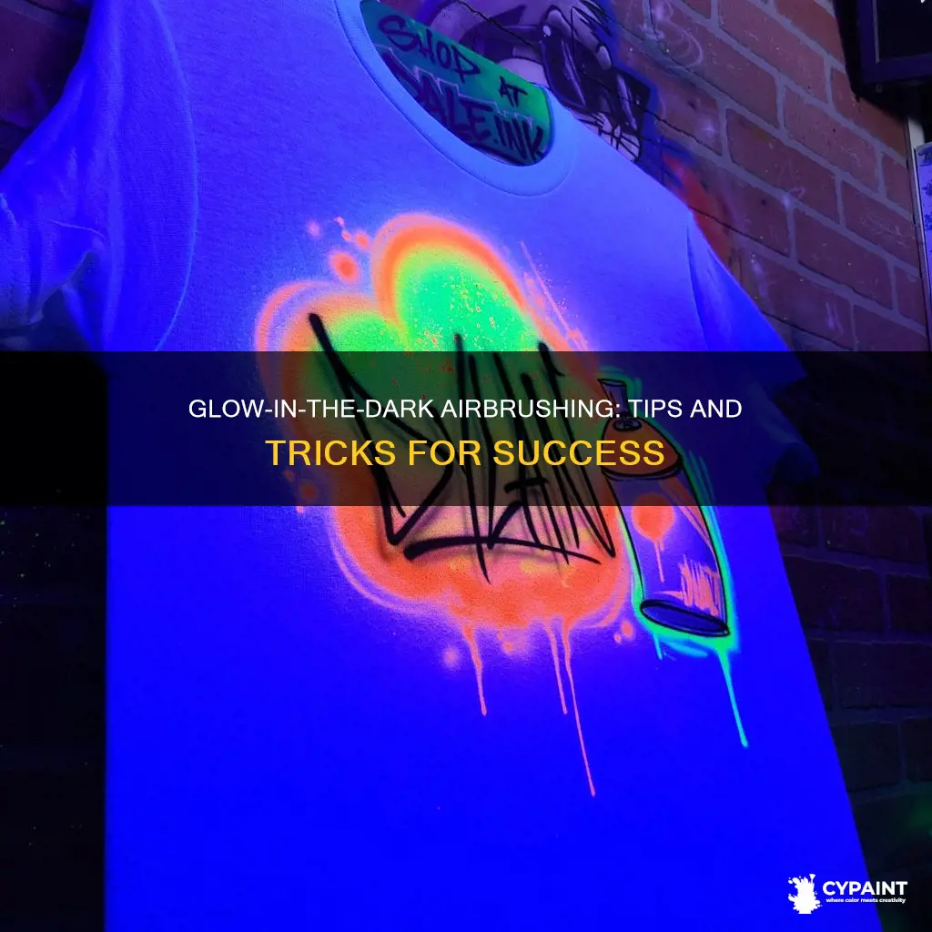how to airbrush with glow in the dark paint