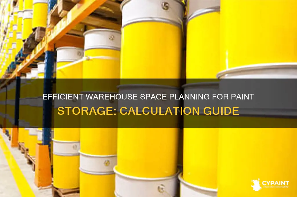 how to alculate a area for a warehouse for paint