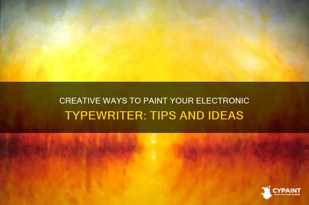 how to and ideas for painting electronic typewriter