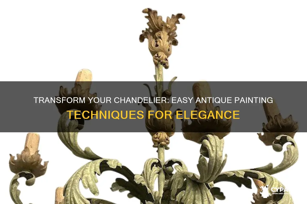 how to antique a chandelier with paint