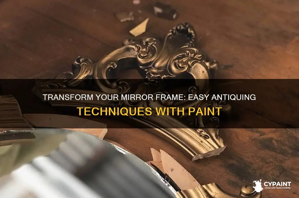 how to antique a mirror frame with paint