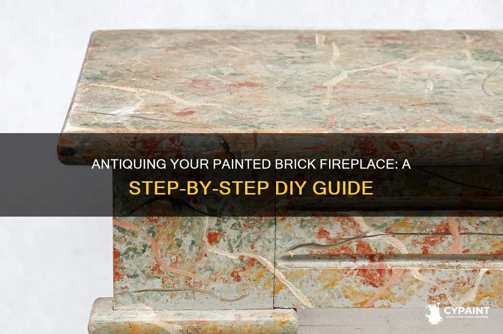 how to antique a painted brick fireplace