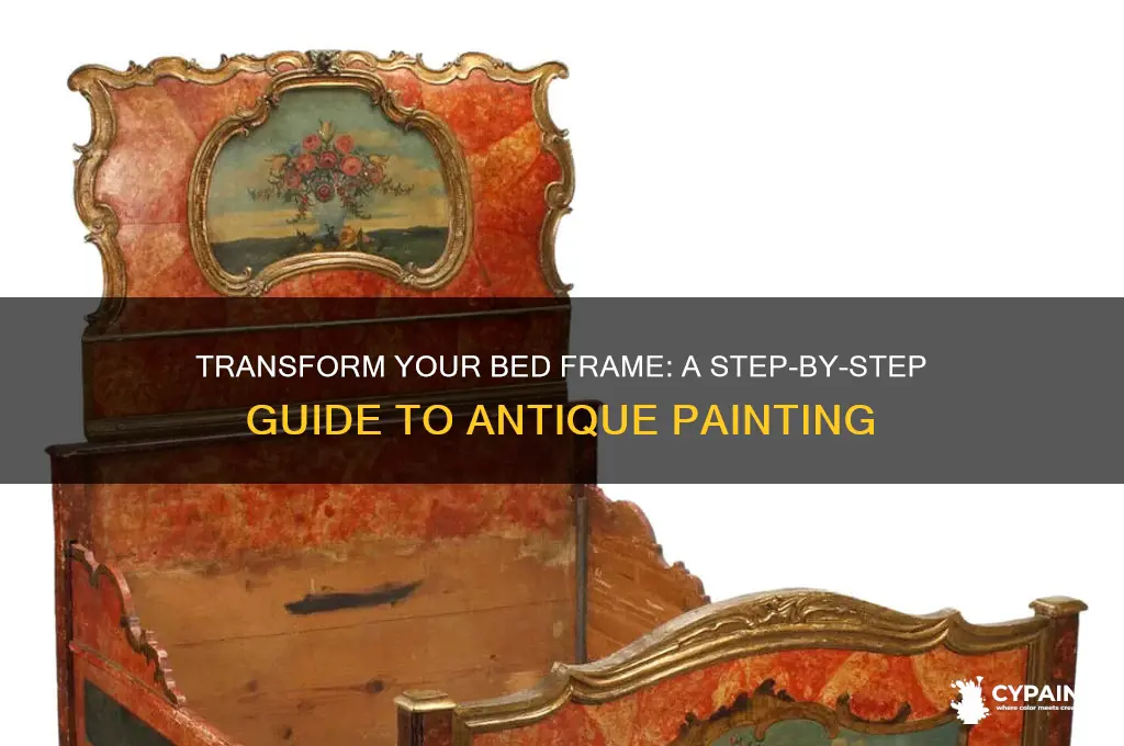 how to antique paint a bed frame