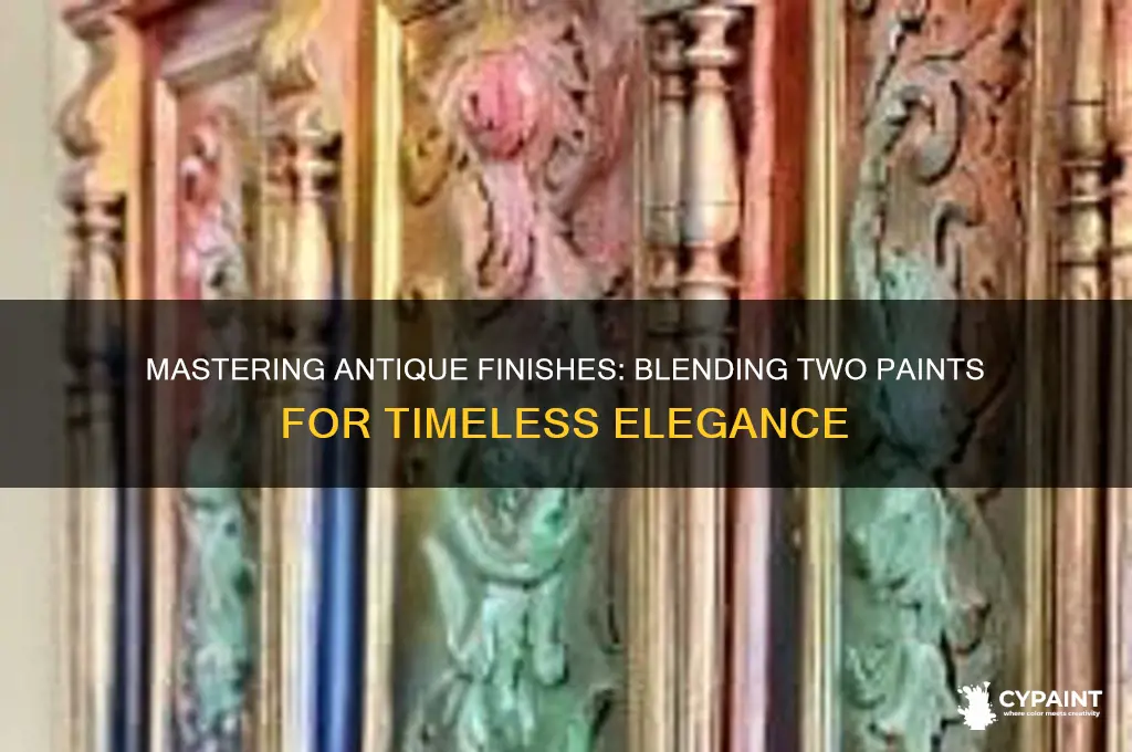 how to antique with two different paints