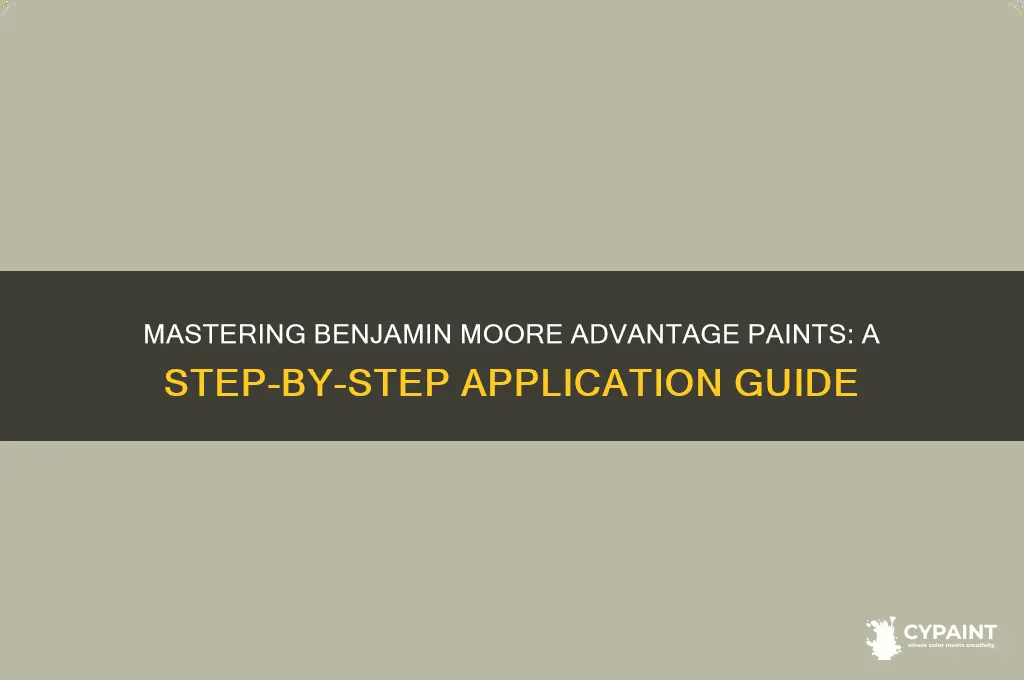 how to applie benjiman moore advantage paints