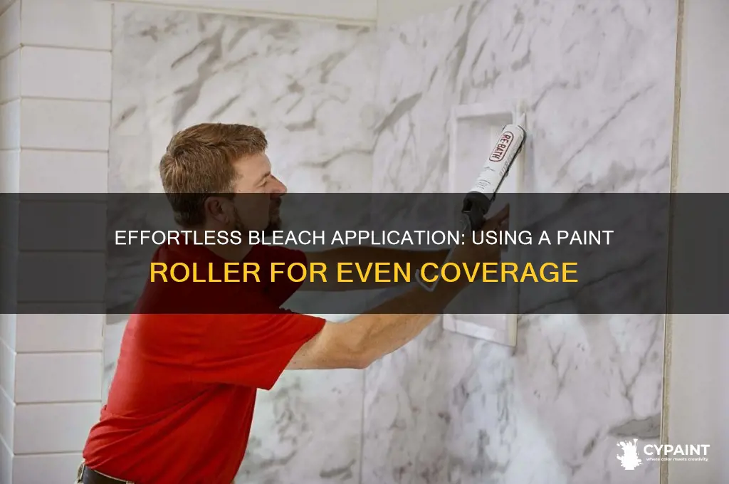 how to apply bleach with a paint roller