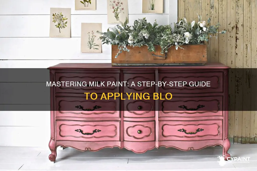 how to apply blo over milk paint