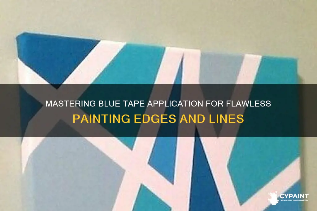 how to apply blue tape for painting