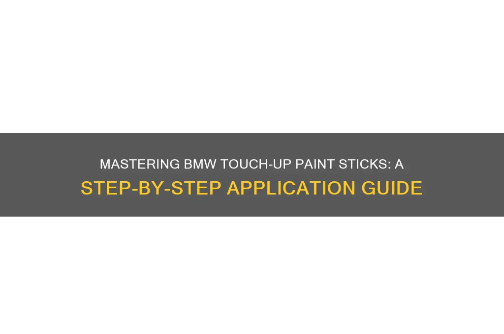 how to apply bmw touch up paint sticks