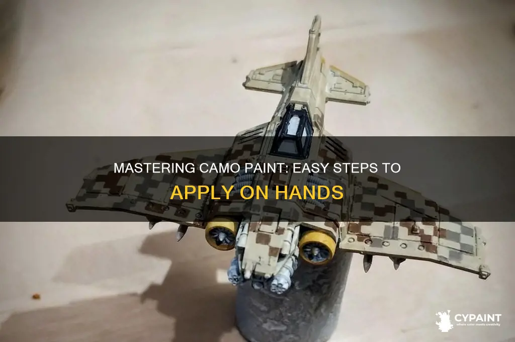 how to apply camo paint to hands