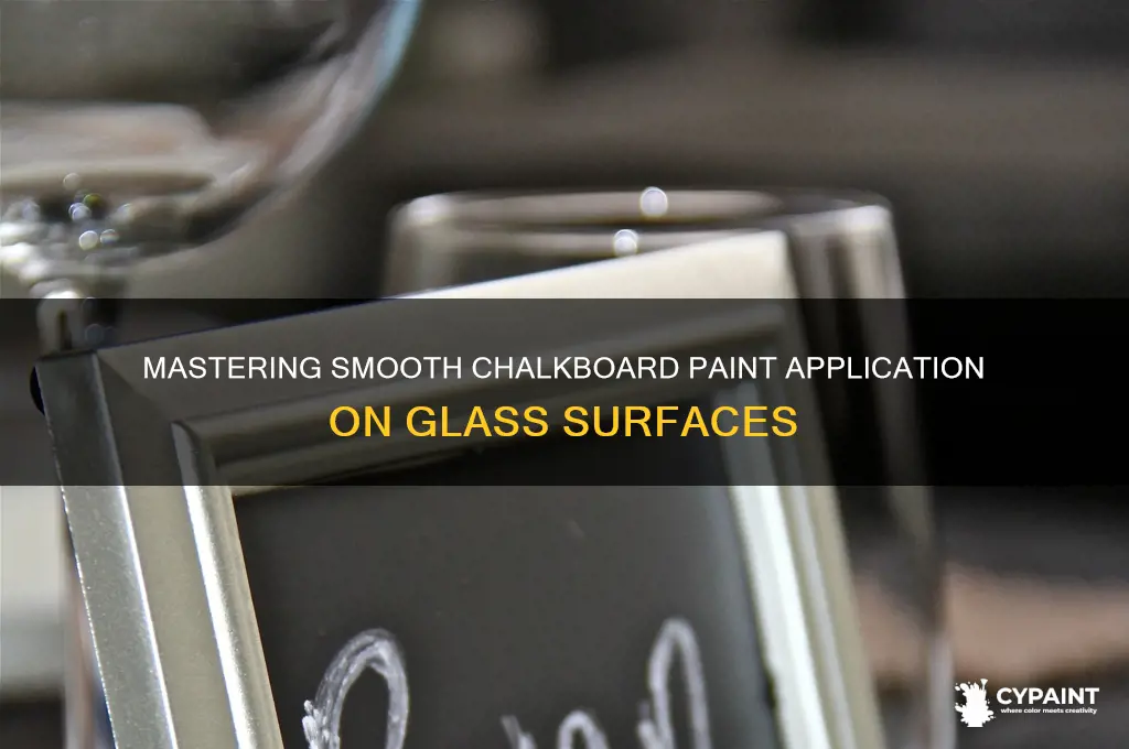 how to apply chalkboard paint smoothly on glass