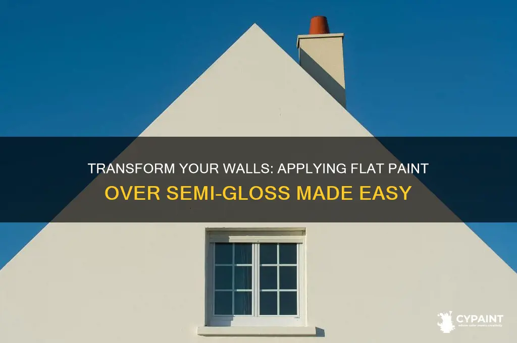 how to apply flat paint over semi-gloss