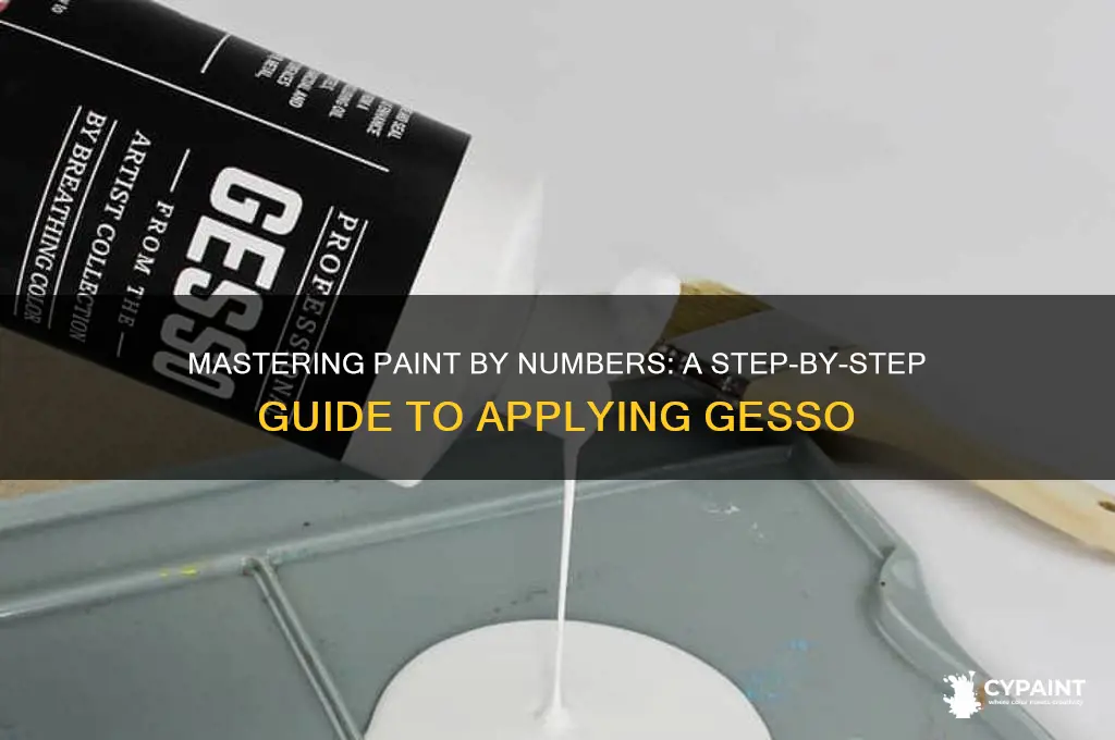 how to apply gesso to paint by numbers