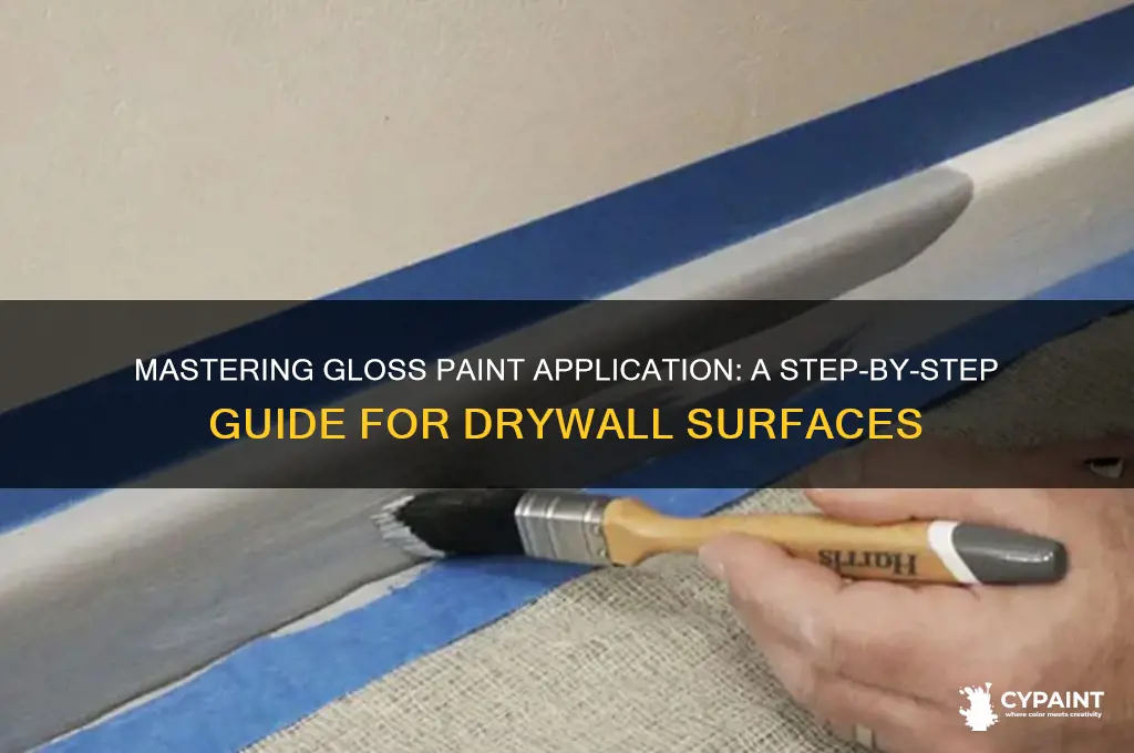 how to apply gloss paint to drywall