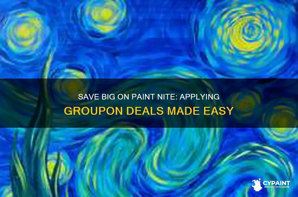 how to apply groupon to paint nite