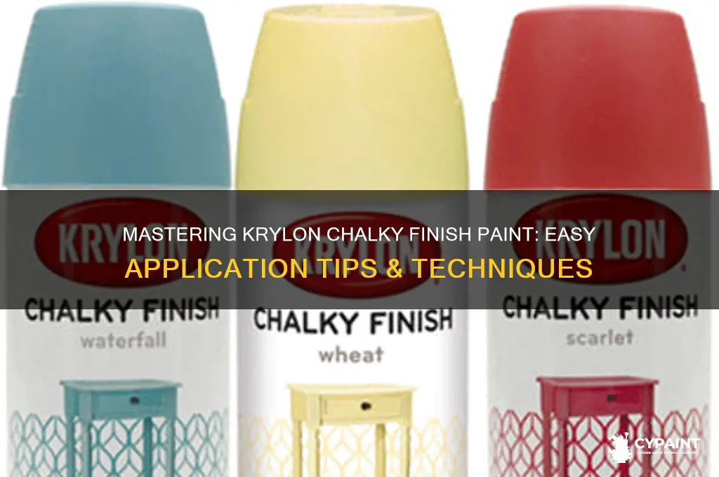 how to apply krylon chalky finish paint